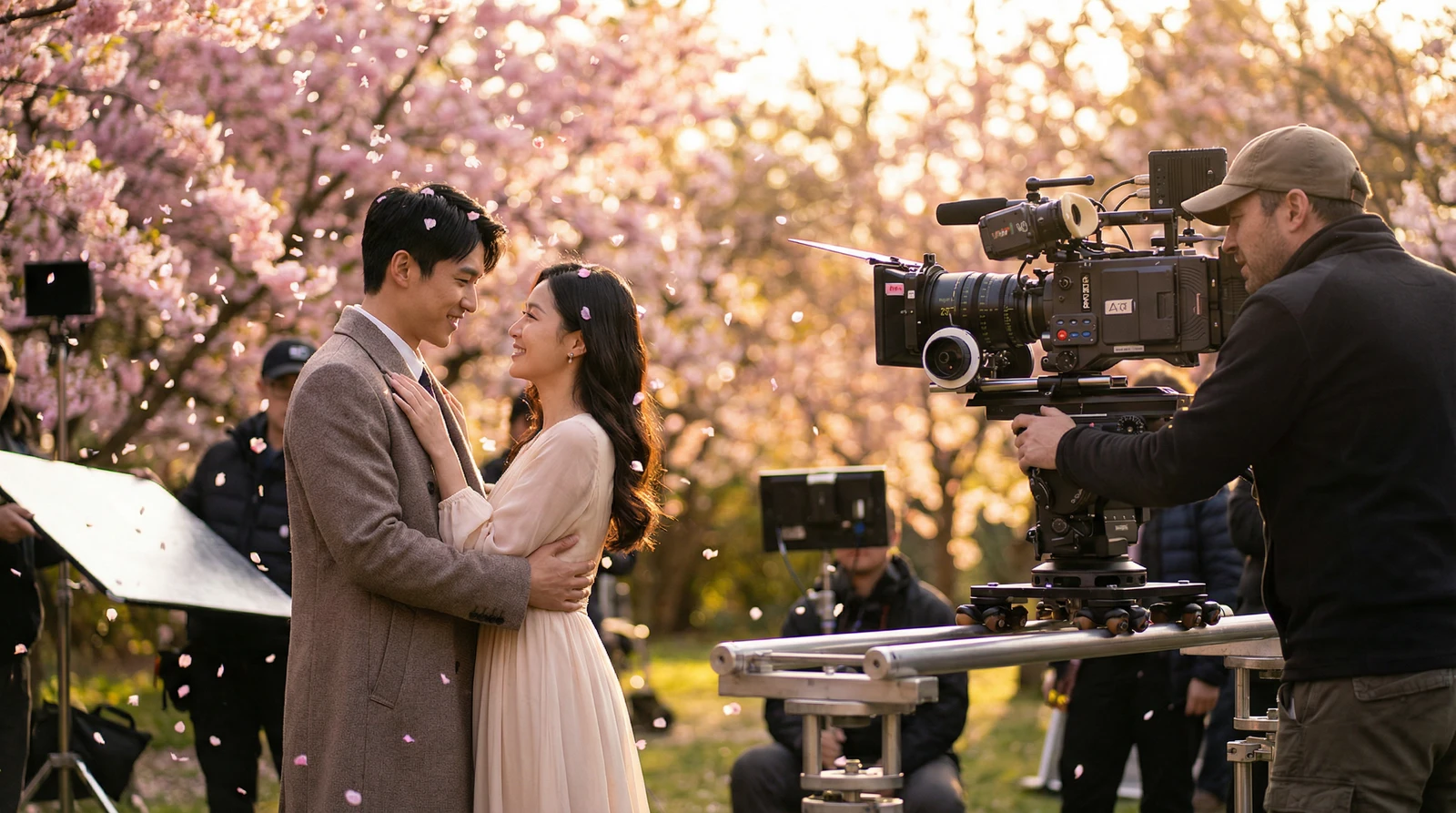 看片萝莉岛栏目樱花园浪漫场景拍摄花絮