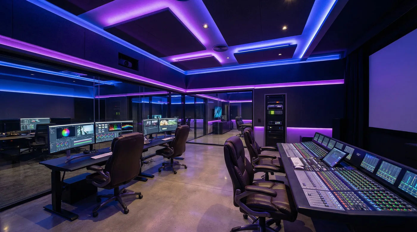 看片后期制作工作室内景